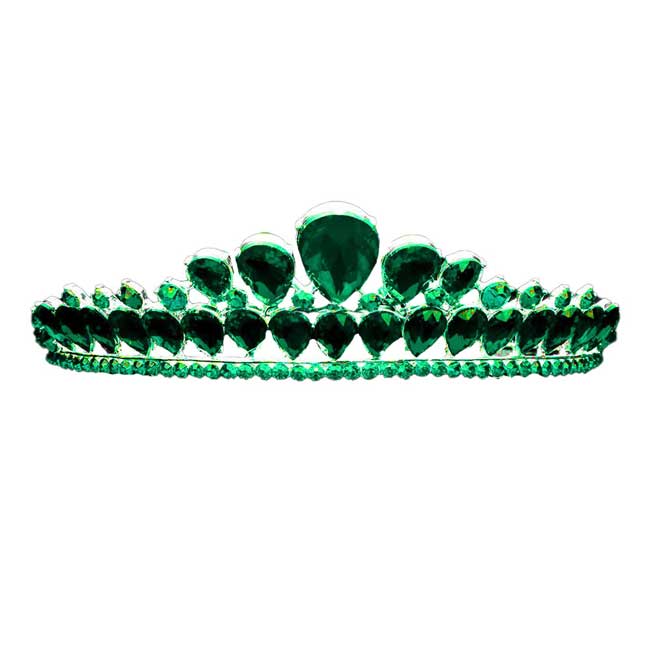 Teardrop Stone Cluster Princess Tiara - Luzilly Bridal & Apparel