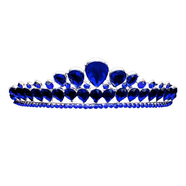 Teardrop Stone Cluster Princess Tiara - Luzilly Bridal & Apparel