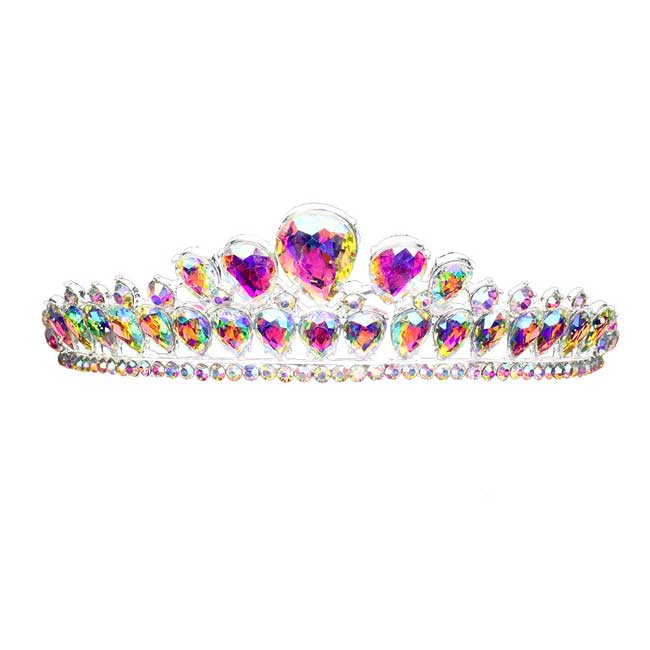 Teardrop Stone Cluster Princess Tiara - Luzilly Bridal & Apparel