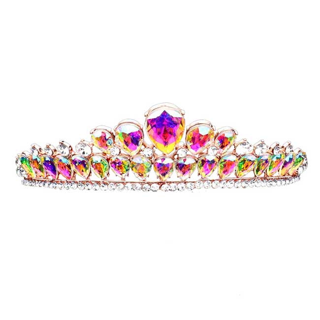 Teardrop Stone Cluster Princess Tiara - Luzilly Bridal & Apparel