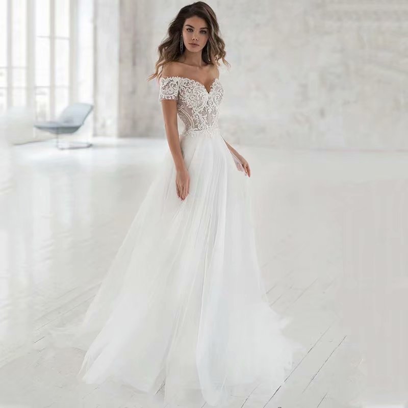Simple Lace Wedding Dress - Luzilly Bridal & Apparel