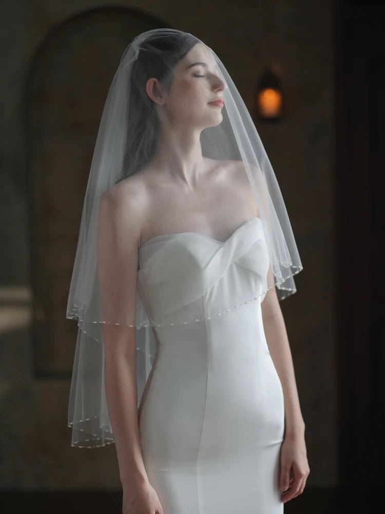 Three-Meter Cathedral Lace Wedding Veil - Luzilly Bridal & Apparel