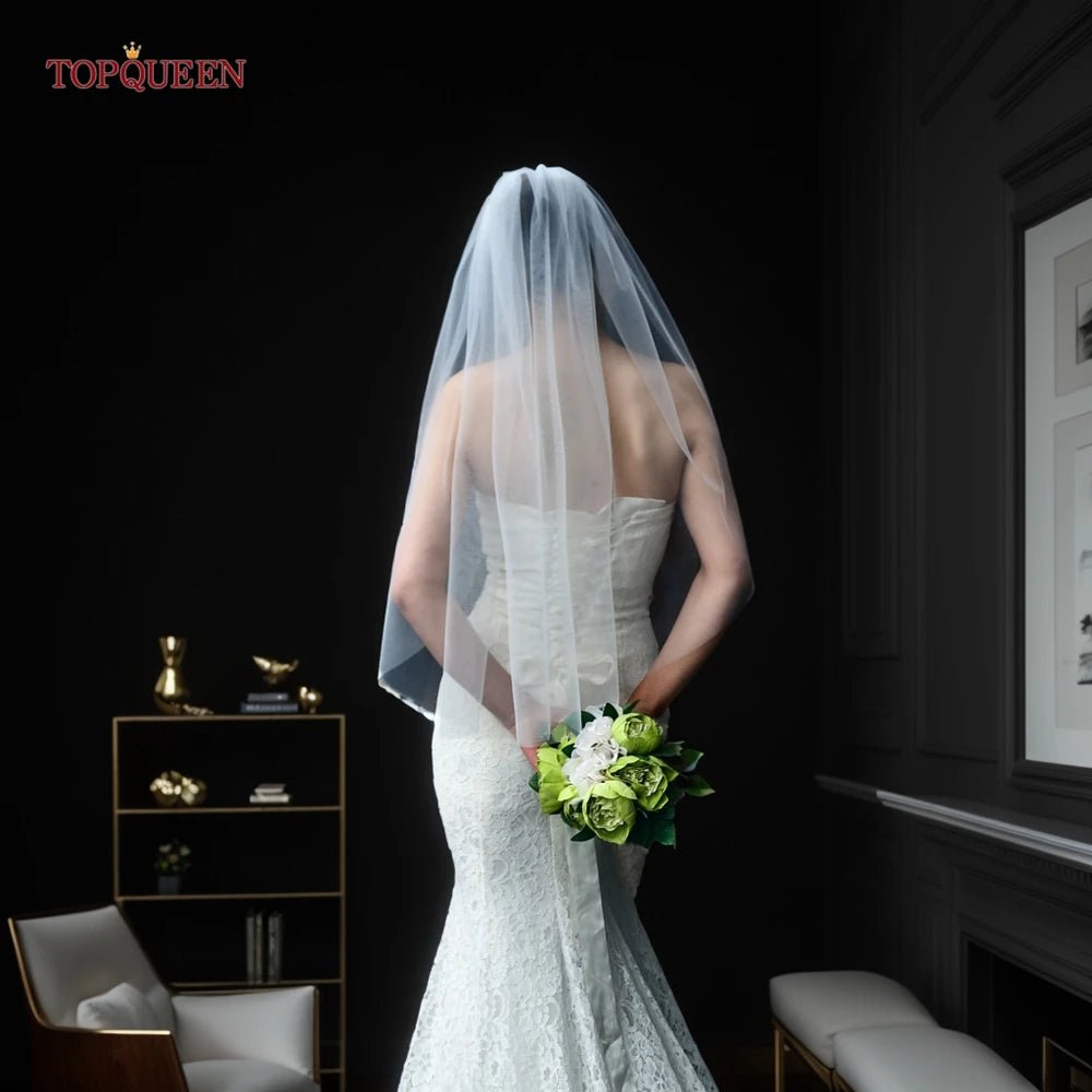 Three-Meter Cathedral Tulle Veil with Hair Comb - Luzilly Bridal & Apparel