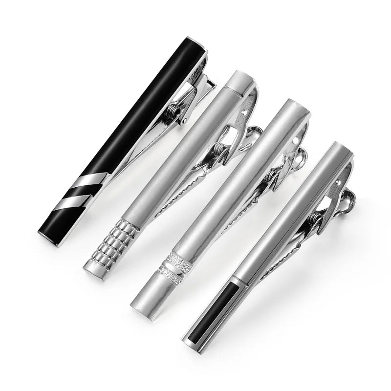 Tie Clip For Men Business Party Minimalist Tie Clips And Cufflinks To Man Shirt Gift Box Jewelry Men's Cuff Man Fashion Lawyer - Luzilly Bridal & Apparel