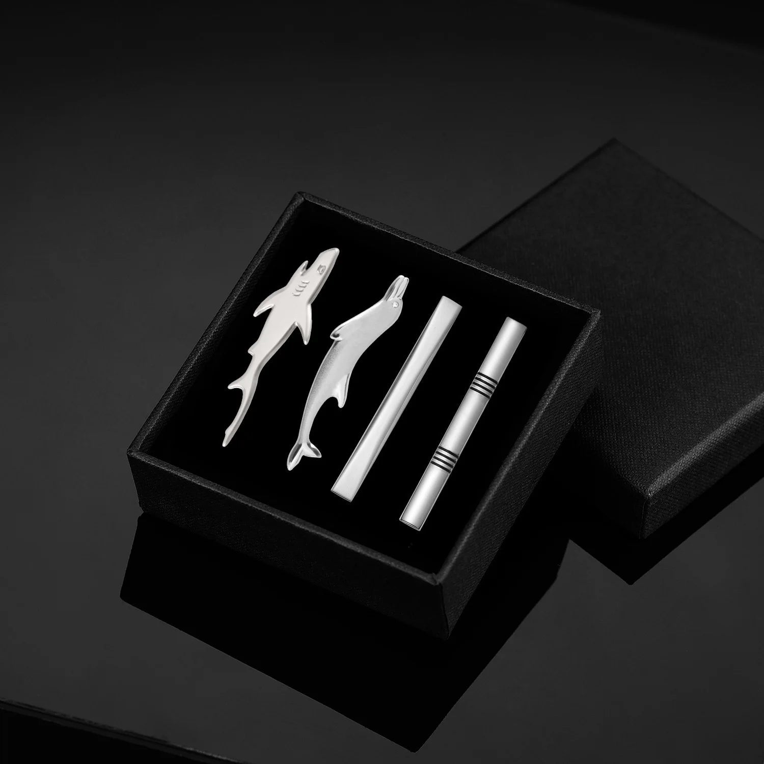 Tie Clip For Men Business Party Minimalist Tie Clips And Cufflinks To Man Shirt Gift Box Jewelry Men's Cuff Man Fashion Lawyer - Luzilly Bridal & Apparel