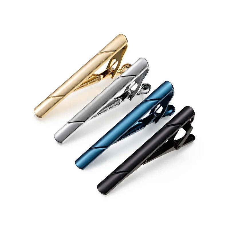 Tie Clip For Men Business Party Minimalist Tie Clips And Cufflinks To Man Shirt Gift Box Jewelry Men's Cuff Man Fashion Lawyer - Luzilly Bridal & Apparel