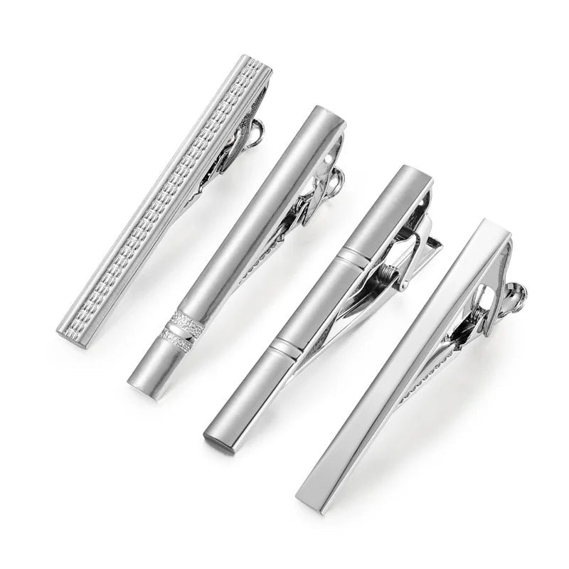 Tie Clip For Men Business Party Minimalist Tie Clips And Cufflinks To Man Shirt Gift Box Jewelry Men's Cuff Man Fashion Lawyer - Luzilly Bridal & Apparel