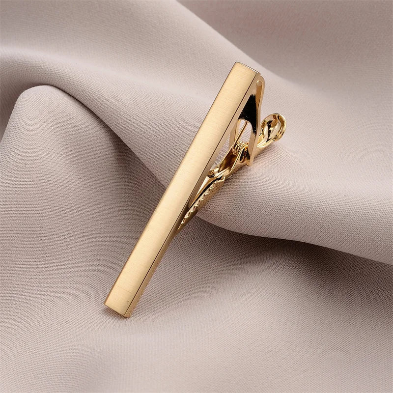 Tie Clip For Men Business Party Minimalist Tie Clips And Cufflinks To Man Shirt Gift Box Jewelry Men's Cuff Man Fashion Lawyer - Luzilly Bridal & Apparel