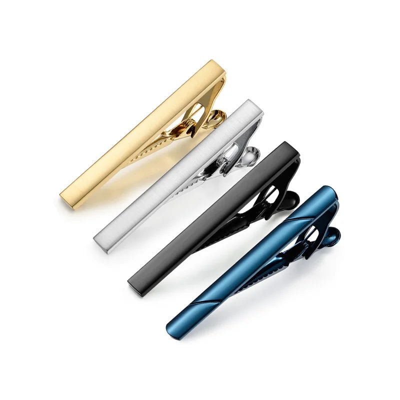 Tie Clip For Men Business Party Minimalist Tie Clips And Cufflinks To Man Shirt Gift Box Jewelry Men's Cuff Man Fashion Lawyer - Luzilly Bridal & Apparel