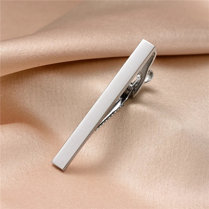 Tie Clip For Men Business Party Minimalist Tie Clips And Cufflinks To Man Shirt Gift Box Jewelry Men's Cuff Man Fashion Lawyer - Luzilly Bridal & Apparel