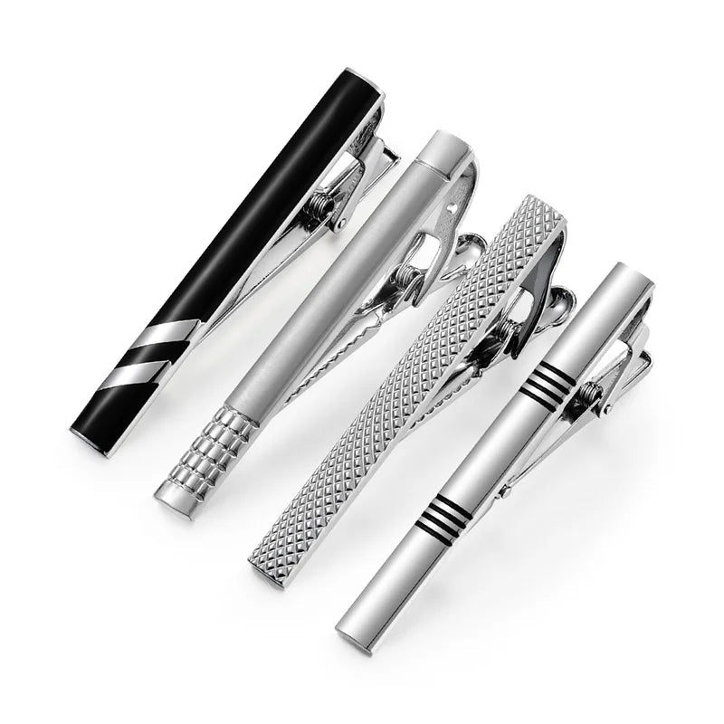 Tie Clip For Men Business Party Minimalist Tie Clips And Cufflinks To Man Shirt Gift Box Jewelry Men's Cuff Man Fashion Lawyer - Luzilly Bridal & Apparel