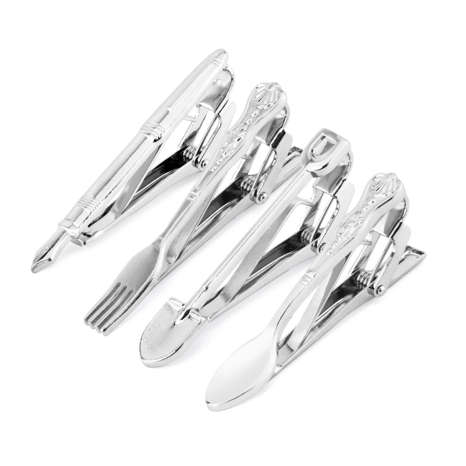 Tie Clip For Men Business Party Minimalist Tie Clips And Cufflinks To Man Shirt Gift Box Jewelry Men's Cuff Man Fashion Lawyer - Luzilly Bridal & Apparel