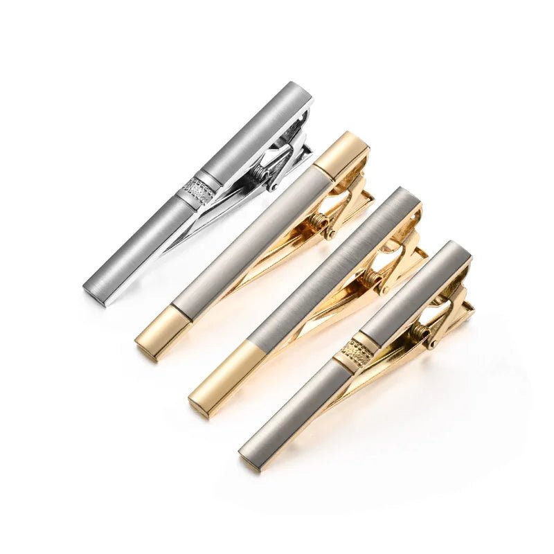 Tie Clip For Men Business Party Minimalist Tie Clips And Cufflinks To Man Shirt Gift Box Jewelry Men's Cuff Man Fashion Lawyer - Luzilly Bridal & Apparel