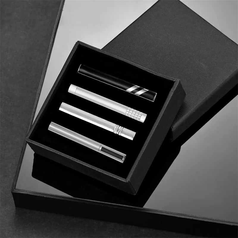 Tie Clip For Men Business Party Minimalist Tie Clips And Cufflinks To Man Shirt Gift Box Jewelry Men's Cuff Man Fashion Lawyer - Luzilly Bridal & Apparel