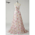 Tokyo Customized Pink Strapless Wedding Dresses Sleeveless Flower Back Zip Bridal Gowns Elegant A-Line Court Train Wedding Gowns - Luzilly Bridal & Apparel
