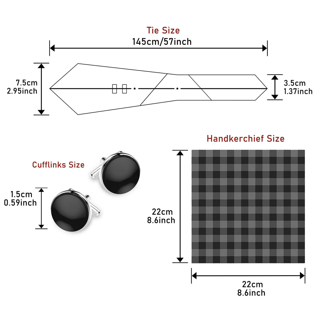 Top Grade Fashion Blue Dot Tie Pocket Square Cufflinks Set For Men Gift Box Wedding Gravatas Fit Formal Party - Luzilly Bridal & Apparel