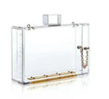 Transparent Acrylic Clear Clasp Clutch - Luzilly Bridal & Apparel