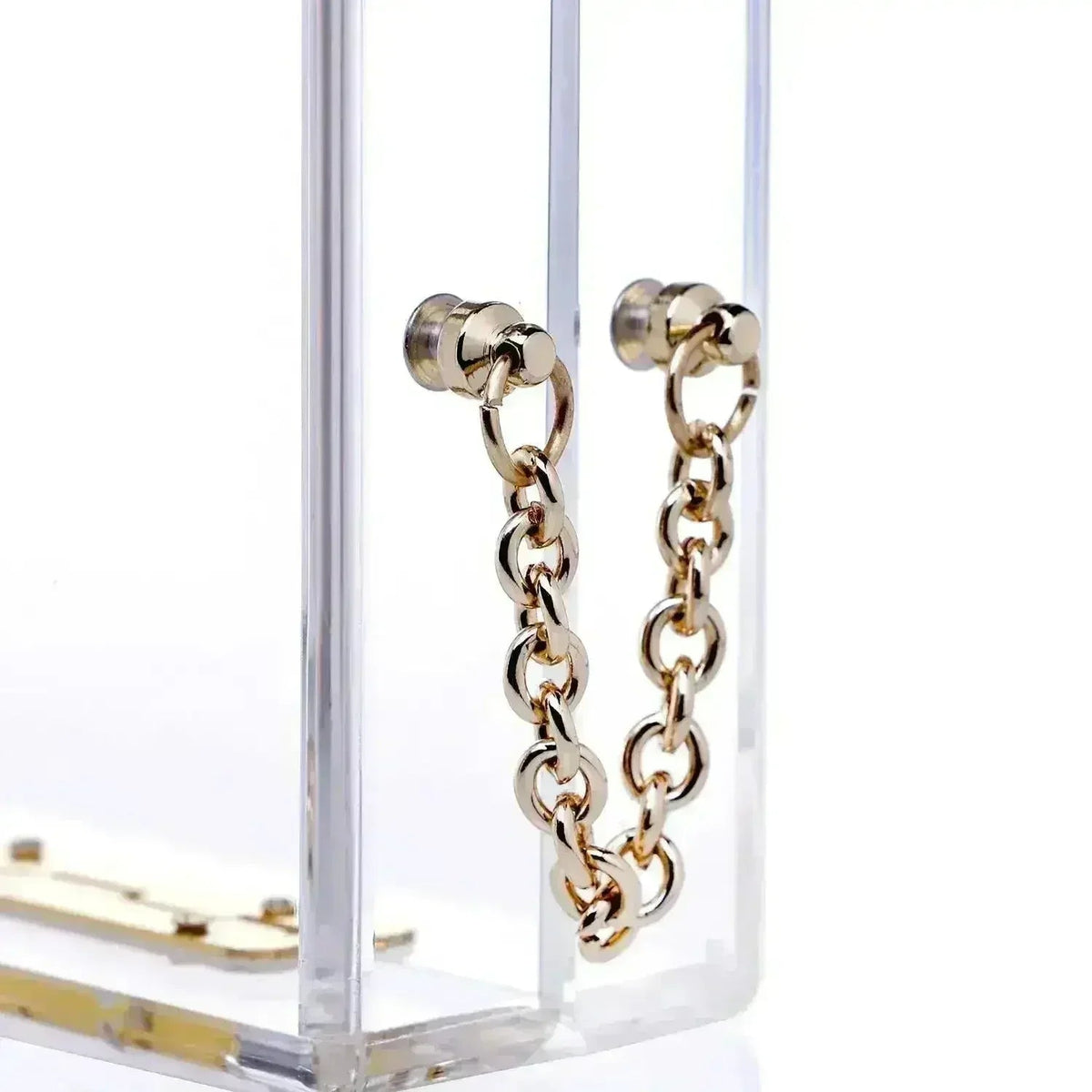 Transparent Acrylic Clear Clasp Clutch - Luzilly Bridal & Apparel