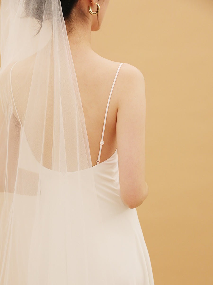 Travel Photo Light Wedding Dress With White Strap - Luzilly Bridal & Apparel