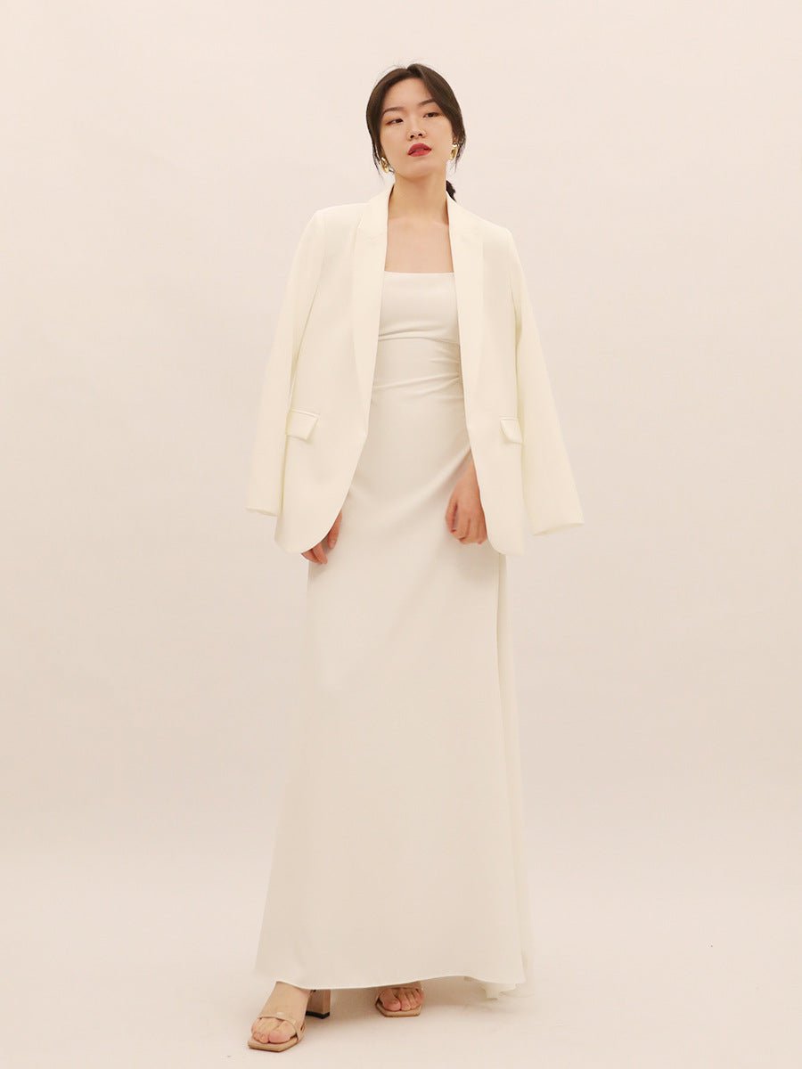 Travel Photo Light Wedding Dress With White Strap - Luzilly Bridal & Apparel