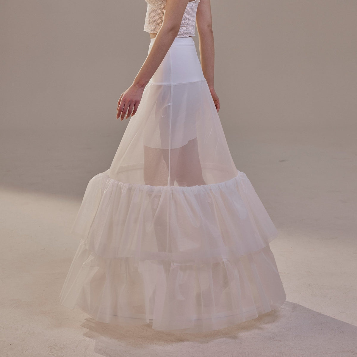 Trumpet 3-Hoop Petticoat with Corsage - Luzilly Bridal & Apparel