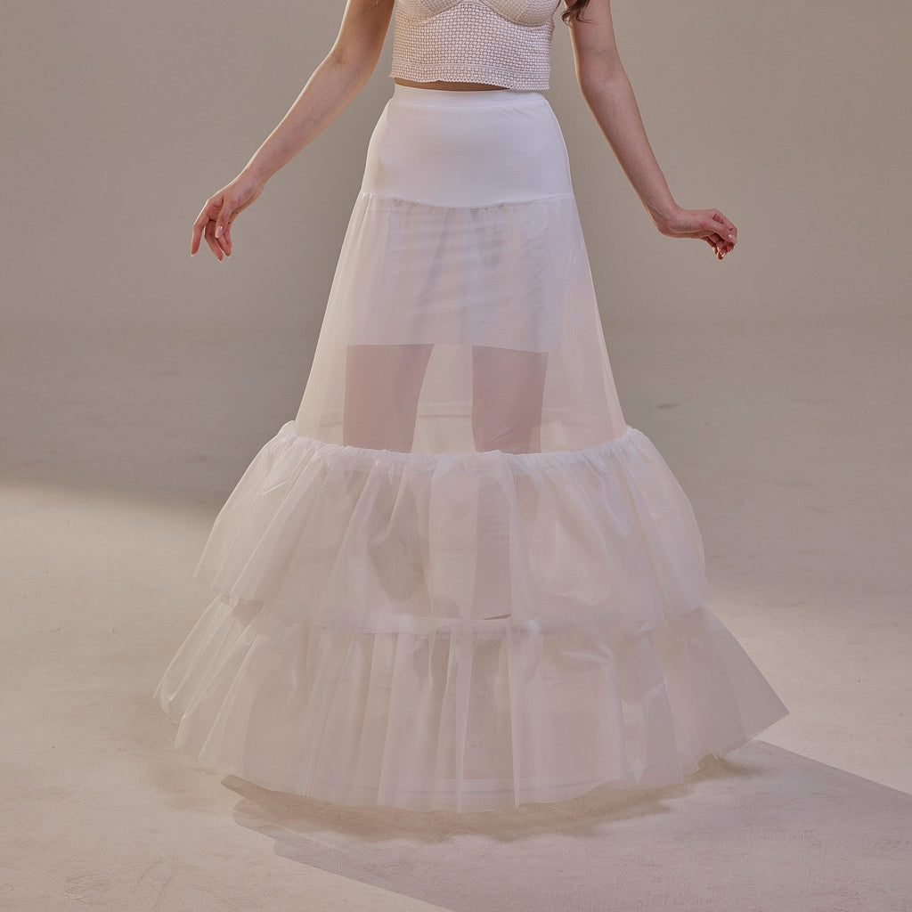 Trumpet 3-Hoop Petticoat with Corsage - Luzilly Bridal & Apparel