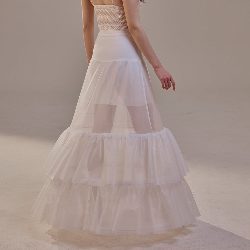 Trumpet 3-Hoop Petticoat with Corsage - Luzilly Bridal & Apparel