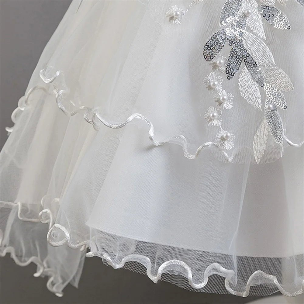 Tulle Bow Flower Bridesmaid Dress - Luzilly Bridal & Apparel