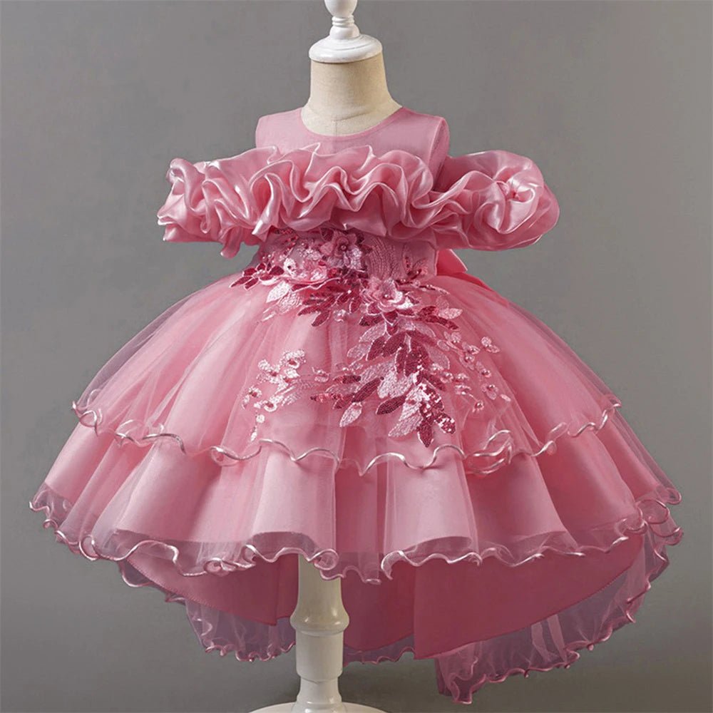 Tulle Bow Flower Bridesmaid Dress - Luzilly Bridal & Apparel