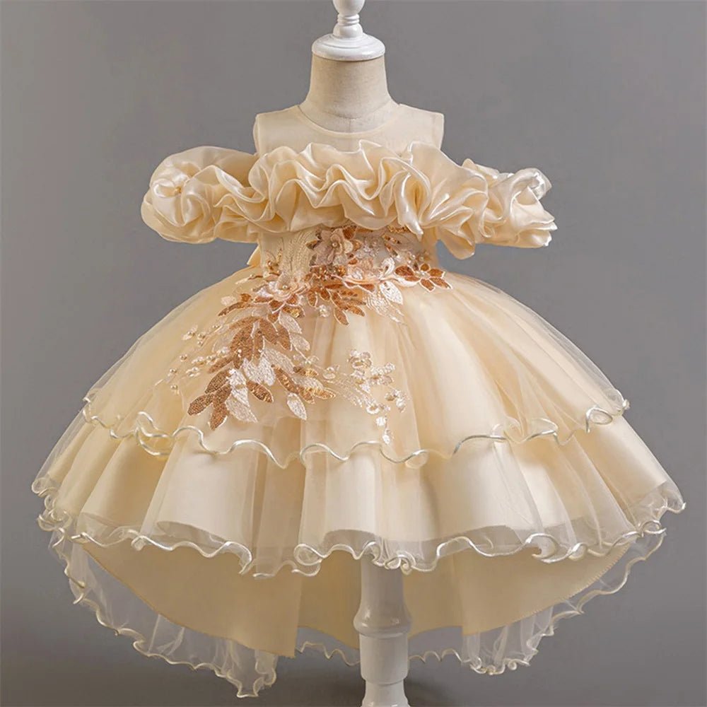 Tulle Bow Flower Bridesmaid Dress - Luzilly Bridal & Apparel