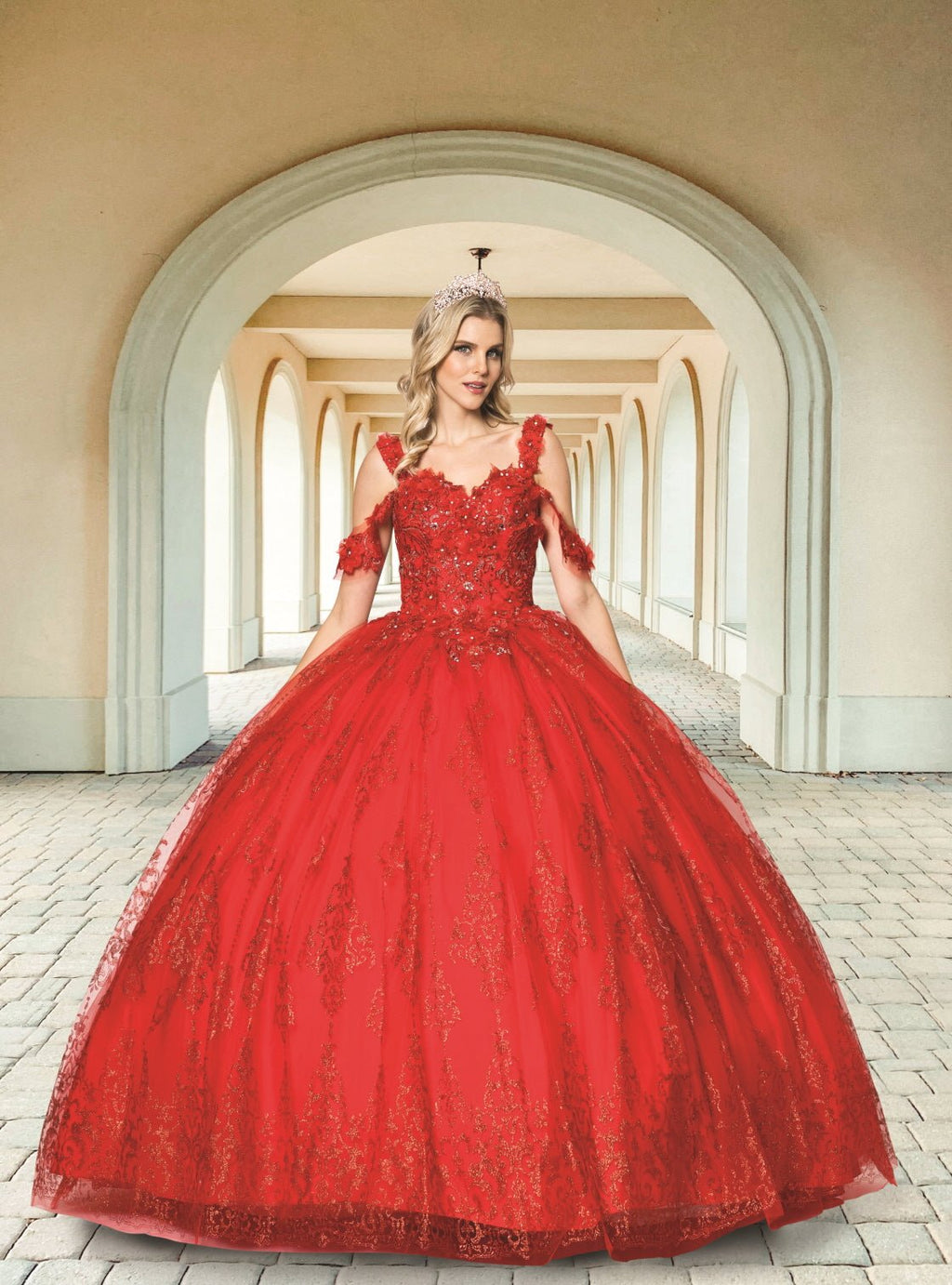 Tulle & Embroidery Quinceañera Ball Gown - Luzilly Bridal & Apparel