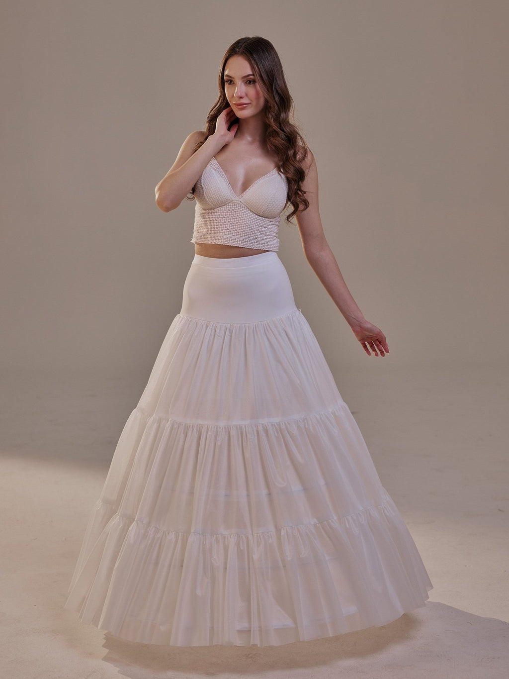 Two-Layer Hoop Petticoat with Corsage - Luzilly Bridal & Apparel