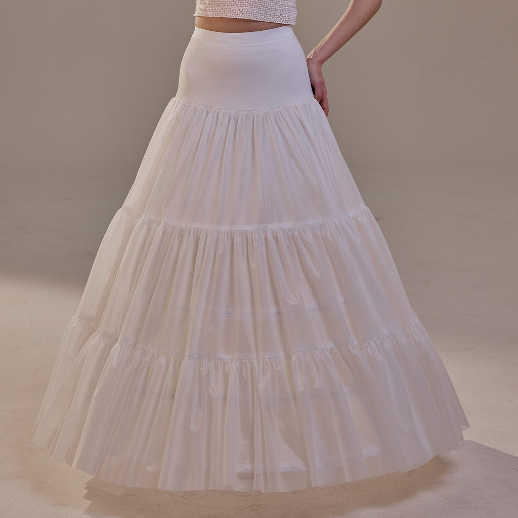 Two-Layer Hoop Petticoat with Corsage - Luzilly Bridal & Apparel