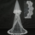 Two-Layer Lace Edge Soft Tulle Wedding Veil - Luzilly Bridal & Apparel