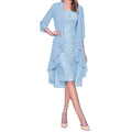 Two-Piece Lace Half-Sleeve Midi Mother of the Bride Dress - Luzilly Bridal & Apparel