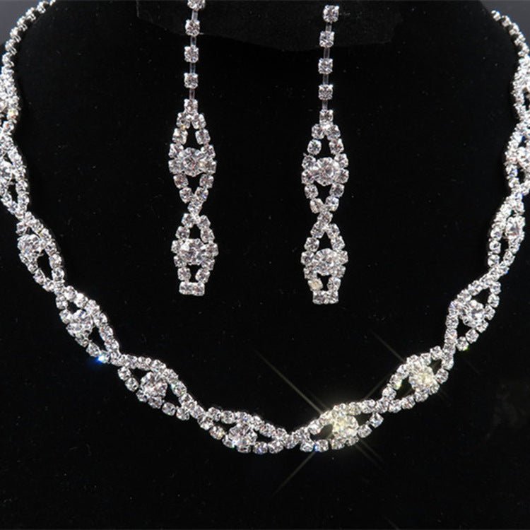 Two pieces of jewelry set, fashion bride jewelry set, electroplating alloy elegant jewelry factory direct sales - Luzilly Bridal & Apparel