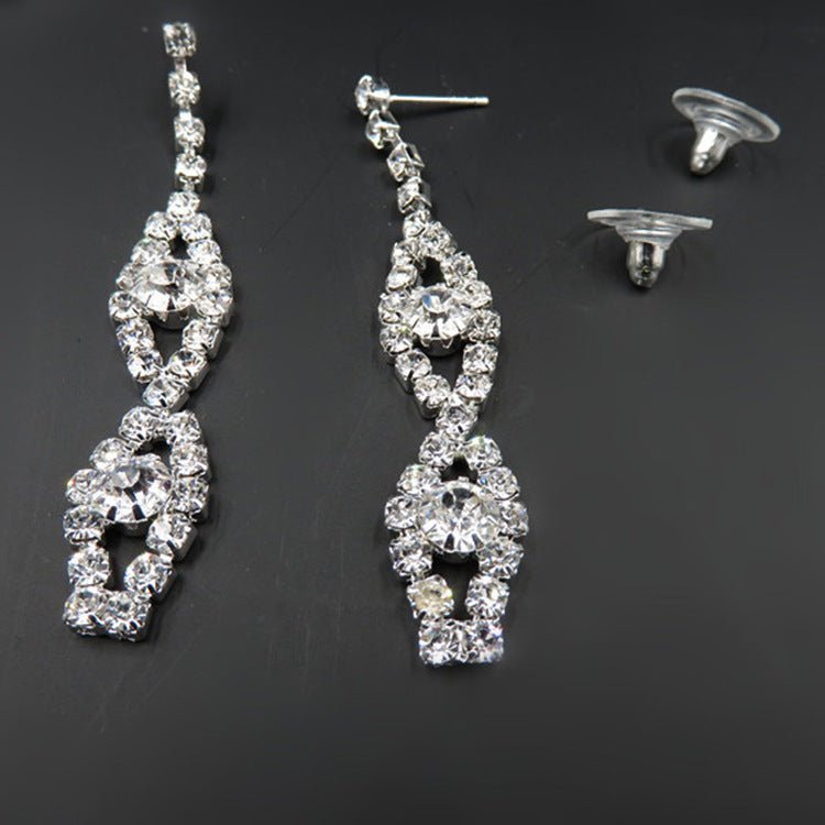 Two pieces of jewelry set, fashion bride jewelry set, electroplating alloy elegant jewelry factory direct sales - Luzilly Bridal & Apparel