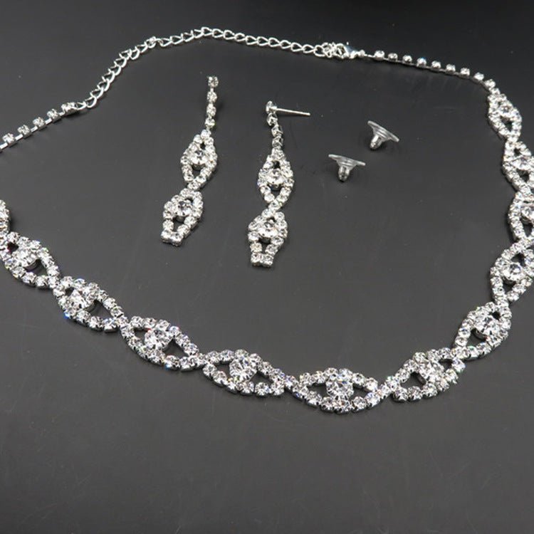 Two pieces of jewelry set, fashion bride jewelry set, electroplating alloy elegant jewelry factory direct sales - Luzilly Bridal & Apparel