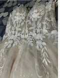 V-Neck 3D Floral Lace A-Line Wedding Gown - Luzilly Bridal & Apparel
