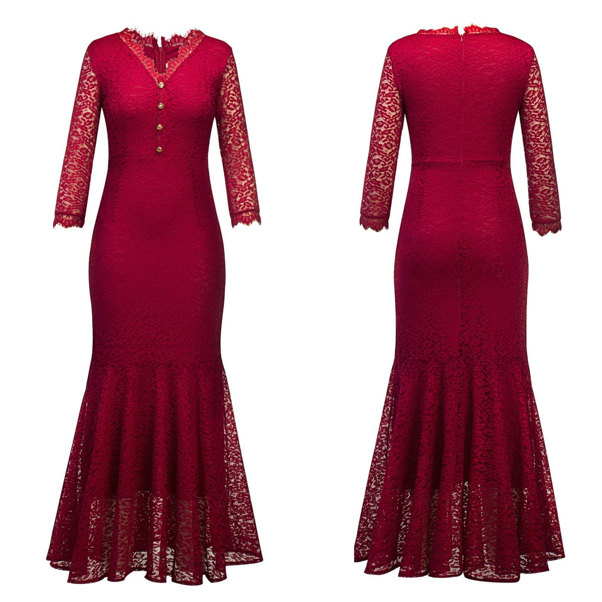 V-neck floral wedding party dress and dress - Luzilly Bridal & Apparel