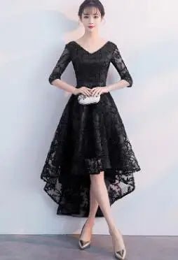 V-Neck Half-Sleeve Bridesmaid Dress - Luzilly Bridal & Apparel