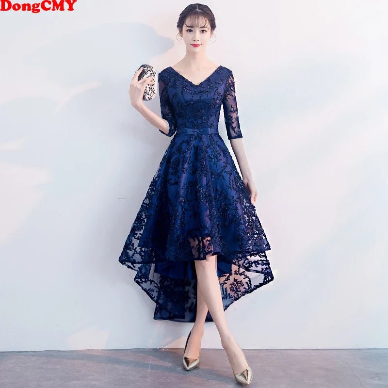 V-Neck Half-Sleeve Bridesmaid Dress - Luzilly Bridal & Apparel
