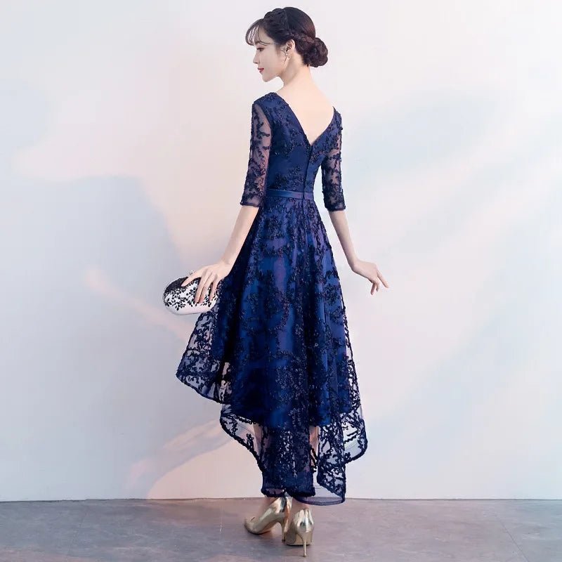 V-Neck Half-Sleeve Bridesmaid Dress - Luzilly Bridal & Apparel