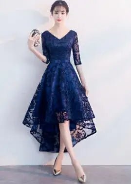 V-Neck Half-Sleeve Bridesmaid Dress - Luzilly Bridal & Apparel