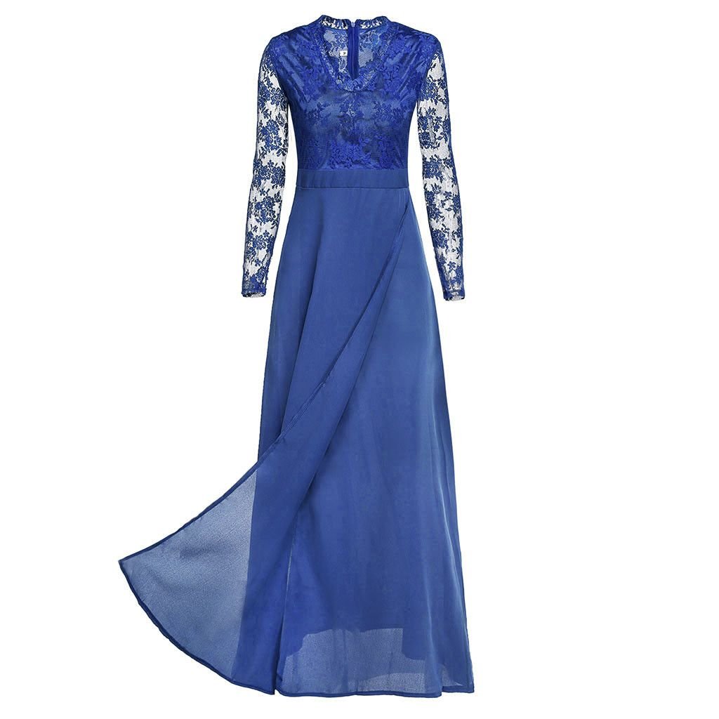 V-Neck Lace Wedding Guest Dress - Luzilly Bridal & Apparel