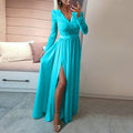 V-Neck Lace Wedding Guest Dress - Luzilly Bridal & Apparel