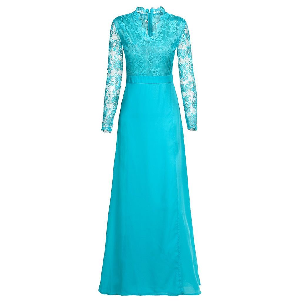 V-Neck Lace Wedding Guest Dress - Luzilly Bridal & Apparel