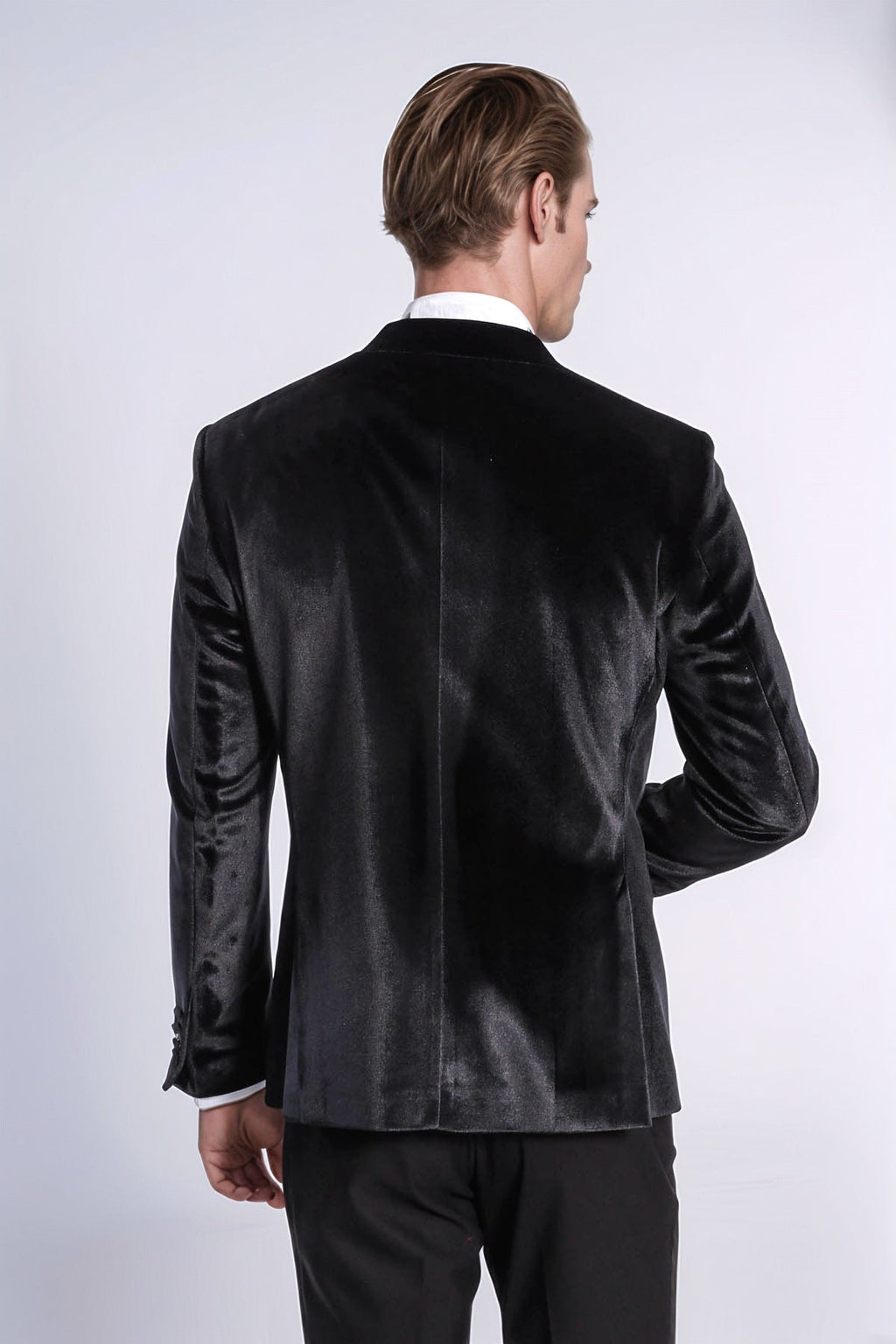 Velvet Slim Fit Black Men Tuxedo Jacket - Wessi - Luzilly Bridal & Apparel