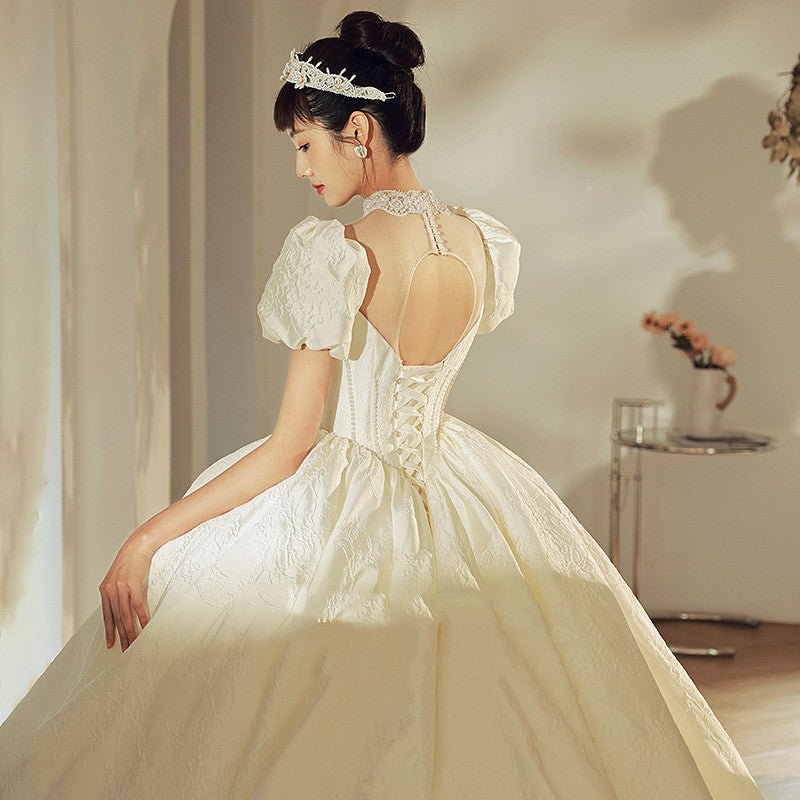 Vintage French Satin Wedding Dress - Luzilly Bridal & Apparel