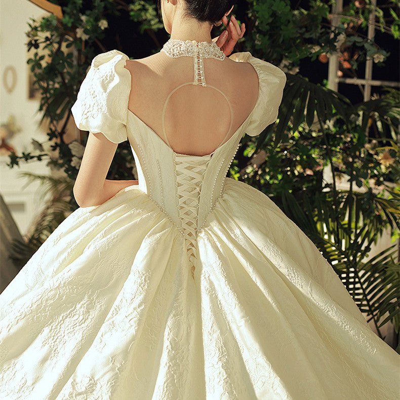 Vintage French Satin Wedding Dress - Luzilly Bridal & Apparel